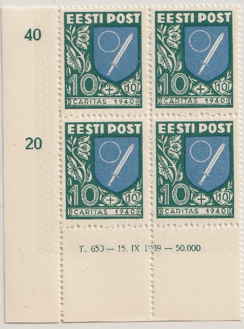 Caritas 1940 tiraazi numbriga**