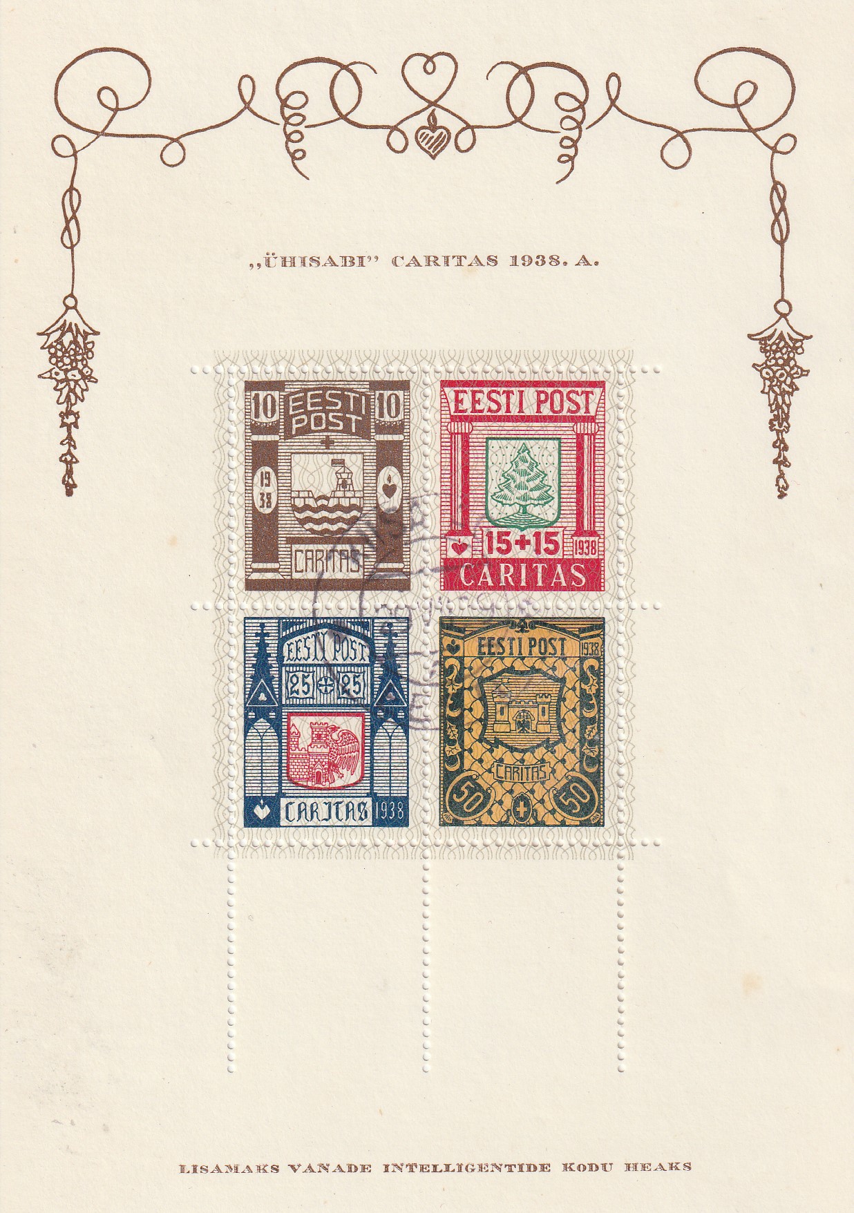 Caritas 1938 blokk 2 jooneline