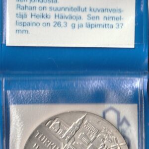 Soome hõbemünt pangapakendis