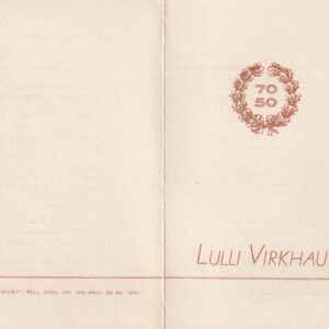 Lulli Virkhaus Eesti laulja ja näitleja