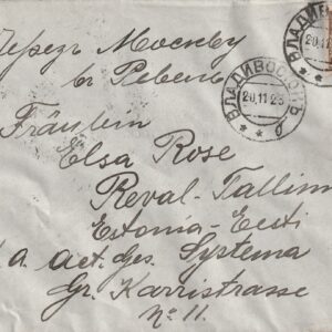Vladivastok- Tallinn ümbrik 1923