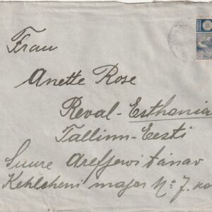 Vladivastok- Japan- Tallinn ümbrik 1923