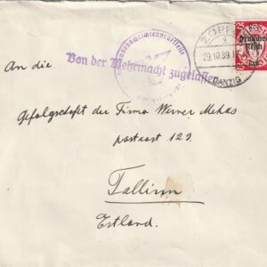 Saksa- Tallinn  ümbrik 1939