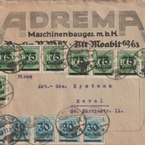Saksa- Tallinn  ümbrik 1923