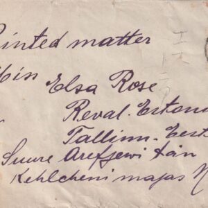 Vladivastok- Tallinn ümbrik 1922