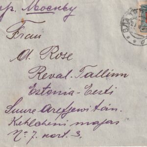 Vladivastok- Tallinn ümbrik 1923