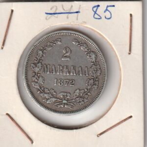 Soome hõbemünt 2 markka 1872