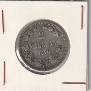 Soome hõbemünt 2 markka 1870