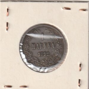 Soome hõbemünt 1 markka 1892