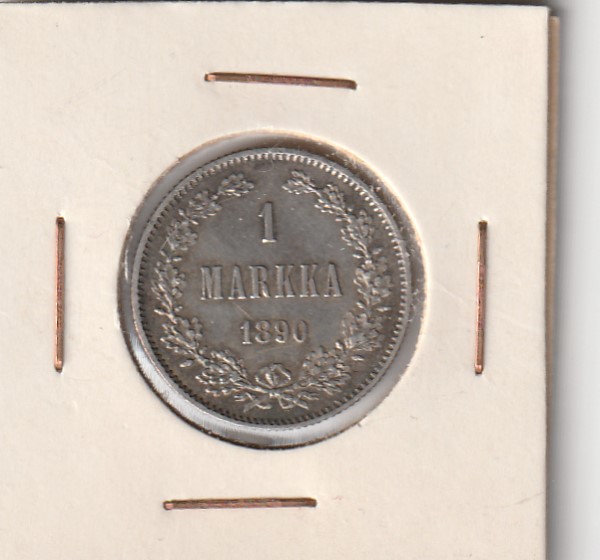 Soome hõbemünt 1 markka 1890