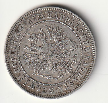 H8 Soome hõbemünt 2 markka 1906 - Image 2
