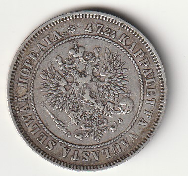 H8 Soome hõbemünt 2 markka 1906 - Image 2