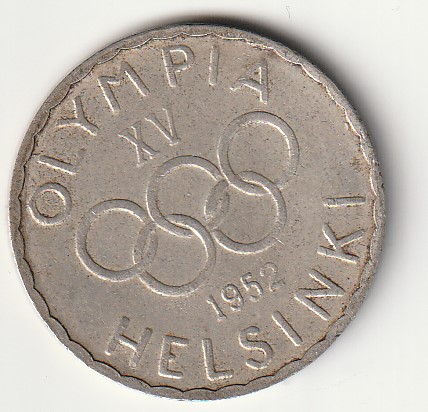 H3 Soome hõbemünt Olümpia 1952 - Image 2