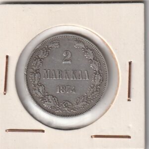Soome hõbemünt 2 markka 1874