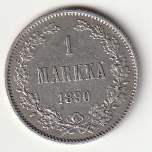 H8 Soome hõbemünt 1 markka 1890