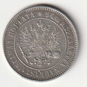 Alternative view of H8 Soome hõbemünt 1 markka 1890