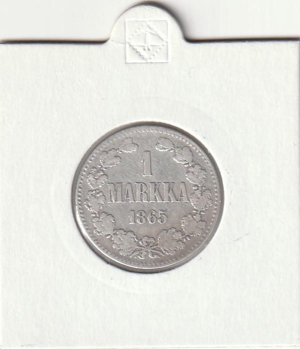 S1-1 Soome hõbemünt 1 markka 1865