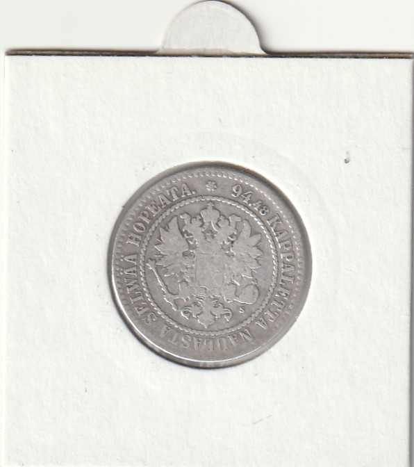 S1-1 Soome hõbemünt 1 markka 1865 - Image 2