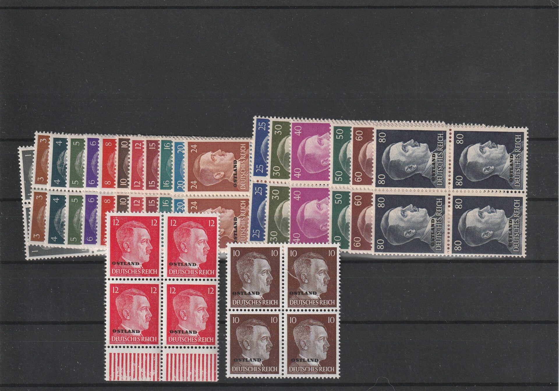 Ostland 1941 täiskomplekt 1941/43 nelikud**