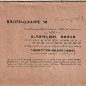 2-Olümpiamängud Berliin 1936 komplekt 25 kaarti