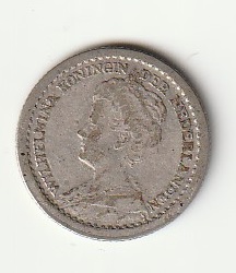 8-4 Hollandi hõbemünt 10 cent 1916