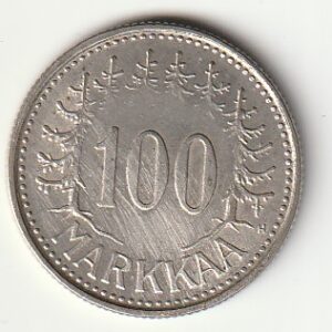 8-5 Soome hõbemünt 100 markka 1958