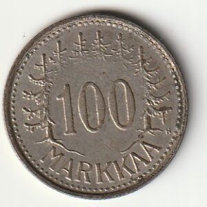 8-5 Soome hõbemünt 100 markka 1956