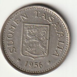 8-5 Soome hõbemünt 100 markka 1956 - Pilt 2