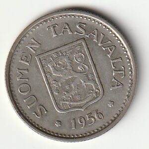 8-5 Soome hõbemünt 100 markka 1956 - Pilt 2