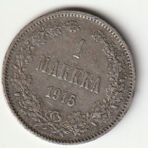 8-4 Soome hõbemünt 1 markka 1915